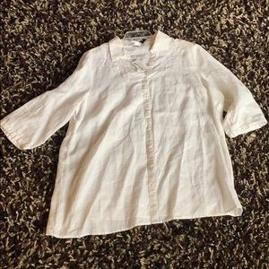 August Silk Linen Top